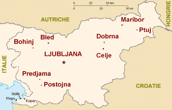 Carte de Slov&eacute;nie